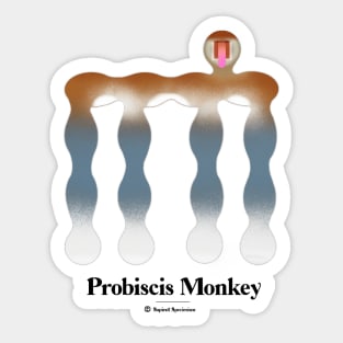 Bold monkey print "Probiscis monkey" Sticker